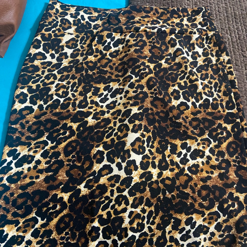 Lularoe Leopard Print Pencil Skirt - Brown And Black 2x